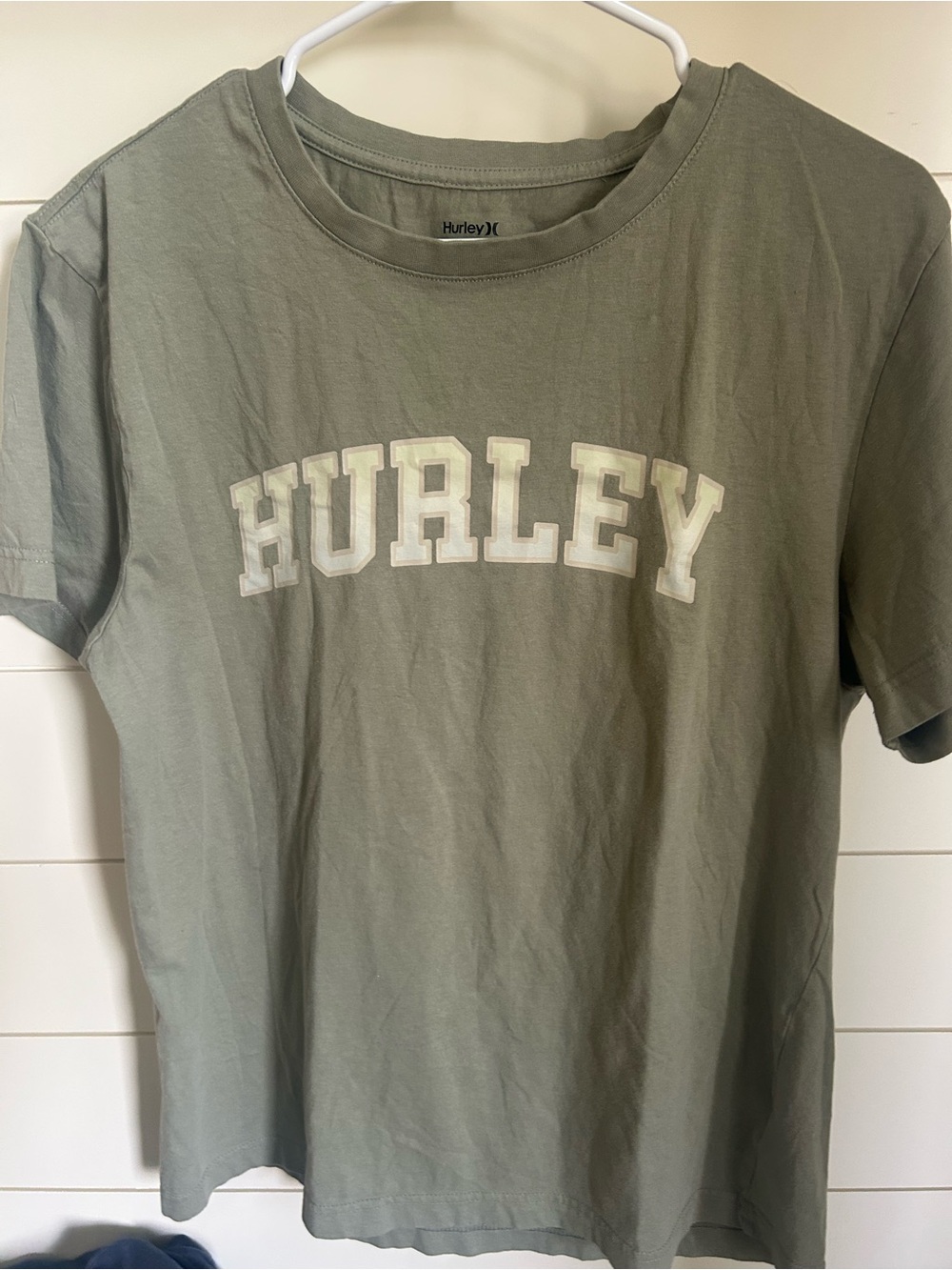 Hurley Green Tee with White Varsity Logo